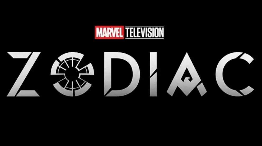 Logotipo oficial de Zodiac, série da Marvel Television anunciada para o Disney+ em 2028.